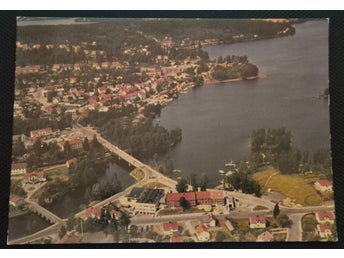 Vykort Dalsland Bengtsfors flygfoto – Flygtrafik Dals Långed – Oskrivet (1970)