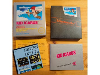 Kid Icarus till NES - CIB (inkl reklam och ovanlig infolapp), SCN/svensksålt