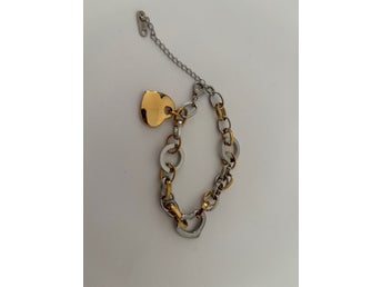 Armband guldpläterat kvinna i längd 18 cm