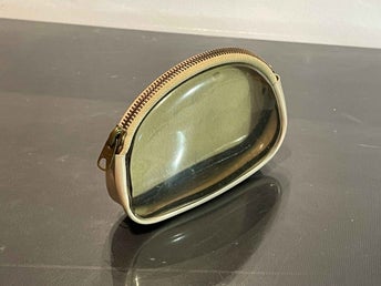 Mini handväska 60s 70s portmonnä genomskinlig