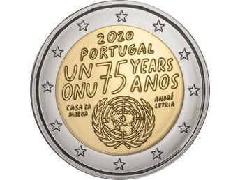 2020 Portugal 2 euro, 75 år av FN