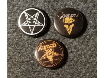 Venom, pins 25 mm, 3 st fast pris 60 kr, inkl. porto