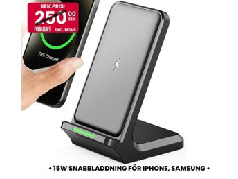 NY Trådlös 15w laddare med snabbladdning för iPhone,Samsung Galaxy m.fl