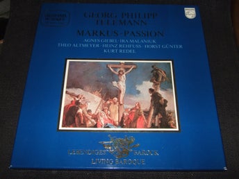 2xLP BOX - TELEMANN. Markus-Passion. AGNES GIEBEL/IRA MALANUIK...