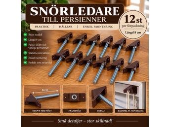 BRUNA SNÖRLEDARE TILL PERSIENNER – ÄLDRE LAGER