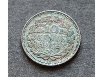 NEDERLÄNDERNA - 10 Cents 1938 - KM 163 - Silver 0.640 - Holland