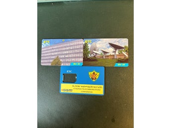 3 stycken Etiopiska telefonkort från ETC. Ovanliga!