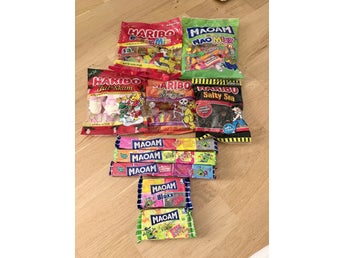 Stort godispaket – Haribo & Maoam – Bäst före 08/2027