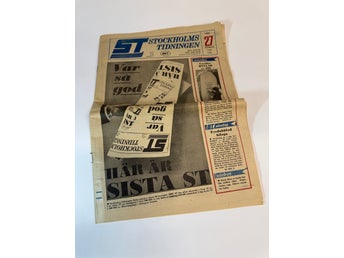 Stockholmstidningen, sista nummer 27 feb 1966