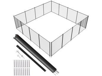 Pool Fence, 1.2 x 14.6 m Removable Pool Fences for Inground Pools Outdoor