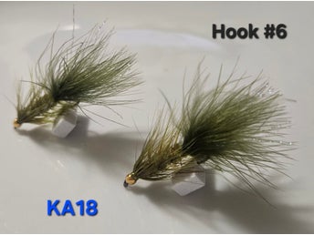 (KA18) 2-pack Wolly Bugger Flugor krok #6 - Till Regnbåge, Öring m.m