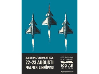 Affisch Jubileumsflygdagar 2026 Flygvapenmuseum 50 x 70 cm