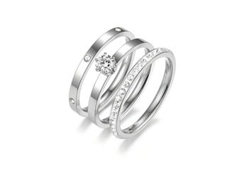 3 st. Nya ringar 316L stainless steel rostfritt stål str. 18mm