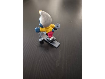 Smurf på skidor - vintage samlarfigur