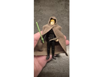 Star Wars Luke Skywalker Jedi Knight actionfigur med mantel, ljussabel och
