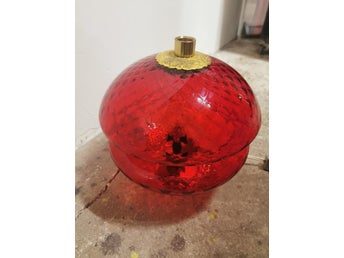 Super cool retro glas bordslampa, Jablonec Glasswork, CSSR