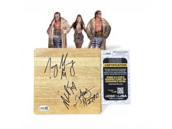 WWE MNM Autografer Johnny Nitro, Joey Mercury & Melina JSA Certifierad