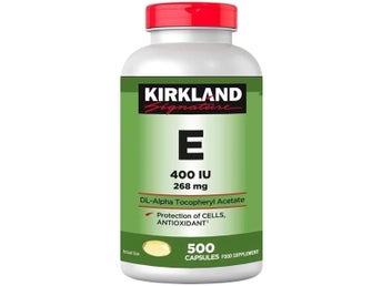 2st burkar Kirkland Signature Vitamin E 500 kapslar/burk - Fraktfritt!