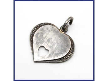 Hänge, 830 silver, hjärta (vikt 1,79g)