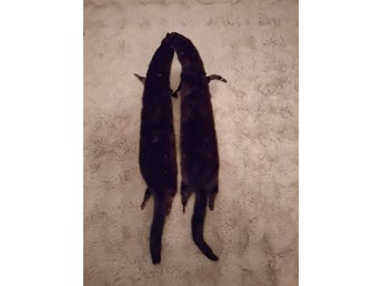 Vintage brun äkta mink päls stola pälskrage päls krage till kappa monkpäls