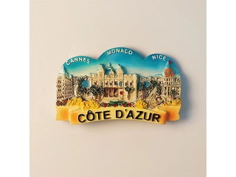 Cannes Nice Monaco Côte d'Azur kylskåpsmagnet