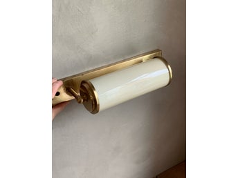 Äldre vägglampa/ sänglampa i mässing Art Deco/ Funkis/ 30-40tal