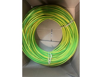 RQ 6 mm² Gul/Grön Installationskabel (H07V2-K) – 100 meter – Ny