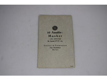 10 olika Amatör-masker i olika utskärningar , Stölten & Simmonsen , 1900-tal