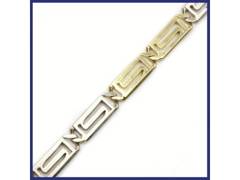 Armband, 14K guld/vitguld (vikt 8g, längd 20cm)