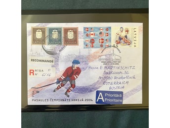 Hockey IIHF Ishockey VM 2006 Riga, Lettland FDC.