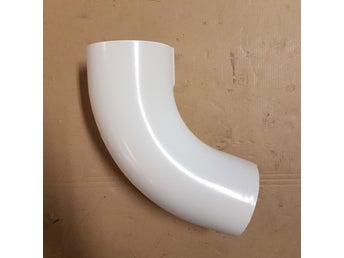 4 st WIJO RÖRVINKEL Vit 100mm 70° Hängränna Stuprör