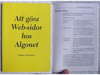 Att göra web-sidor hos Algonet – IT-nostalgi