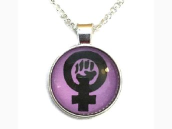 feminist symbol halsband
