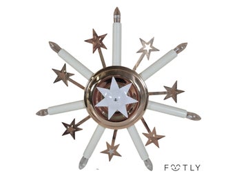 Julstjärna Adventsstjärna Elektrisk Metall Fönsterlampa Retro Jul Vintage Lampa