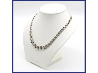 Halsband, 925 silver, Bismarcklänk (vikt 36,47g, längd 46cm)