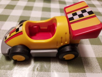 leksaker racerbil PLAYMOBIL 1993 PLAST längd 13 cm