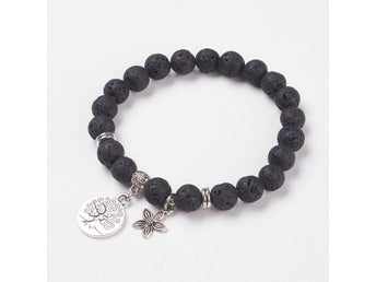 1 lava armband med berlock träd blomma
