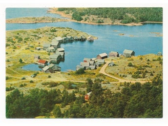 Käringsund Flygfoto Åland Färgkort m glansig yta KV 10