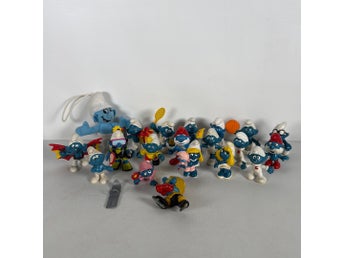 Samling av 19 stycken Smurf-figurer