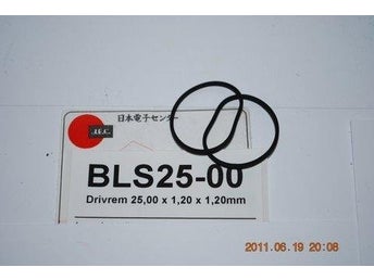 BLS25-00 Drivrem kantig diameter 25,0mm 2 stycken