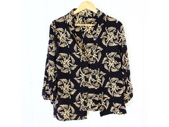 Bohemisk Blommig Blus Storlek M /L