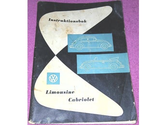 VW Limousine Cabriolet. Tryckår 1959. 88 sidor.