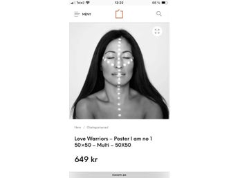 Svartvit POSTER Foto Love Warriors ”I am no 1” 50x50 cm