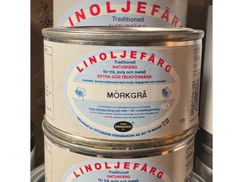 Linoljefärg Mörkgrå NY VARA