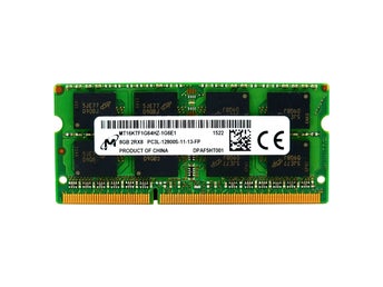 Micron 8GB DDR3L (1x8GB) SODIMM 2Rx8 PC3L-12800S 1600MHz MT16KTF1G64HZ-1G6E1
