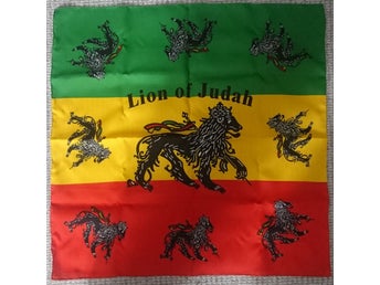 Rasta / Lion of Judah flagga väggprydnad 50 x 50cm