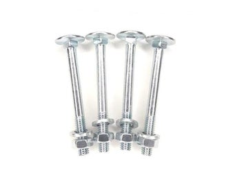 Vagnsbult M6x60 mm elförzinkad 4-pack