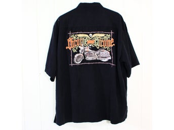 Harley Davidson Silke Bomull Skjorta Storlek 3XL