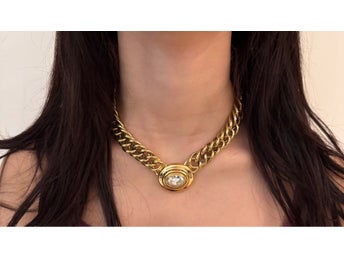 Vintage Givenchy guldpläterat halsband