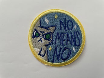 NO MEANS NO TYGMÄRKE